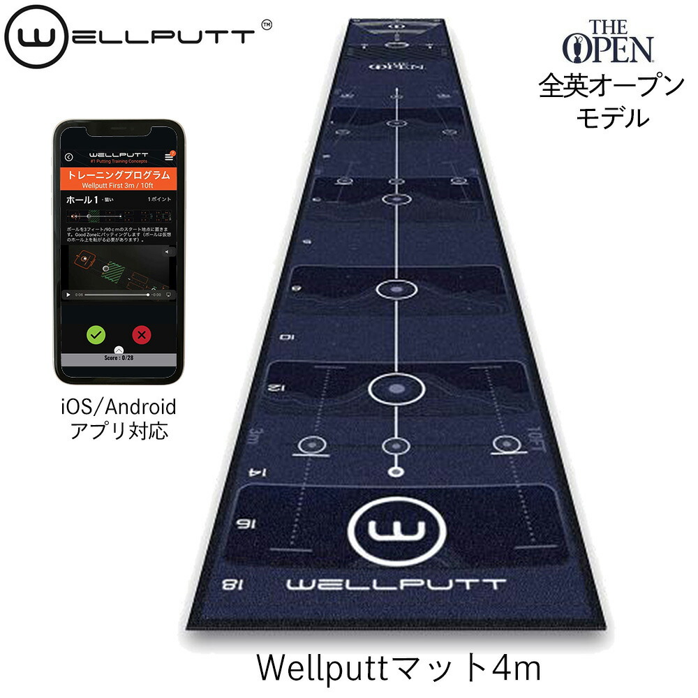楽天市場】WELLPUTT (ウェルパット) ゴルフパターマット マット4m 全英
