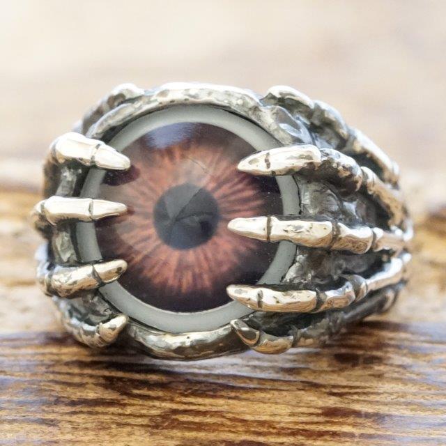 楽天市場】目玉 義眼 リング 指輪 シルバーロック バンド ヴィジュアル