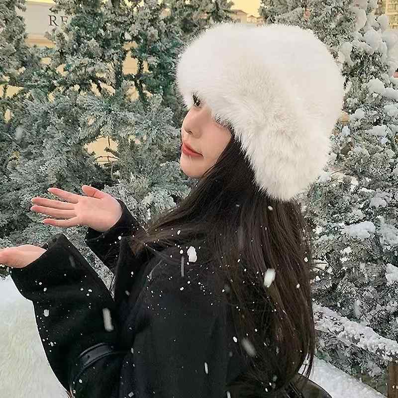 楽天市場】ファー バケットハット 帽子 レディース 秋冬 モンゴル 防寒