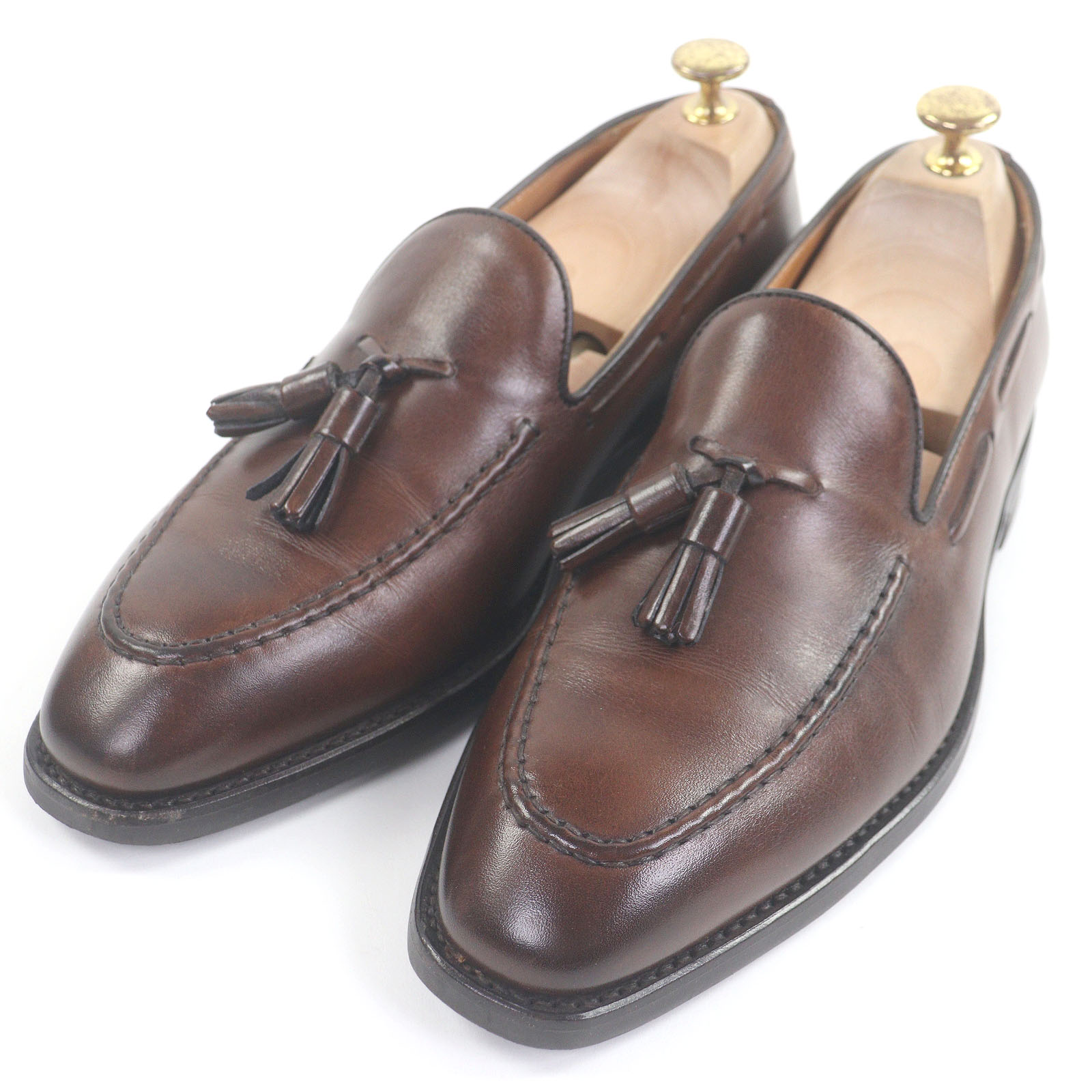 楽天市場】バーウィック タッセルローファー スエード ブラウンの通販