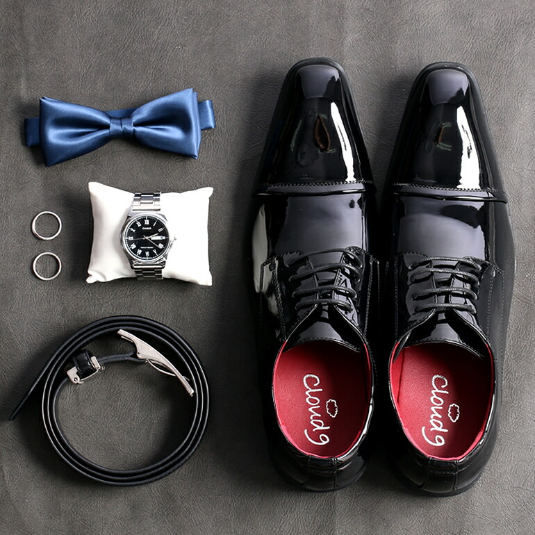 楽天市場】[ 新郎のエナメル ] 結婚式 靴 黒エナメル 新郎 靴 結婚式