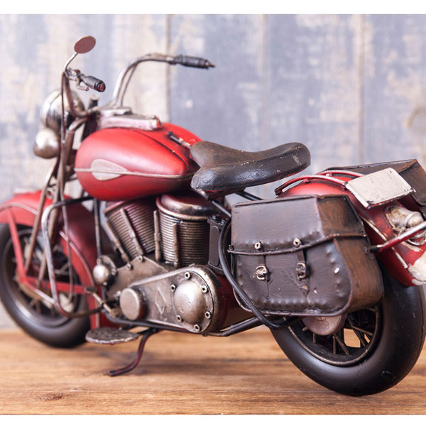 楽天市場】ブリキのおもちゃ Vintage Motorcycle バイク 置物