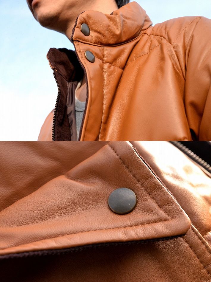 楽天市場】【買わなきゃ損！】ダウンジャケット メンズ 本革 レザー