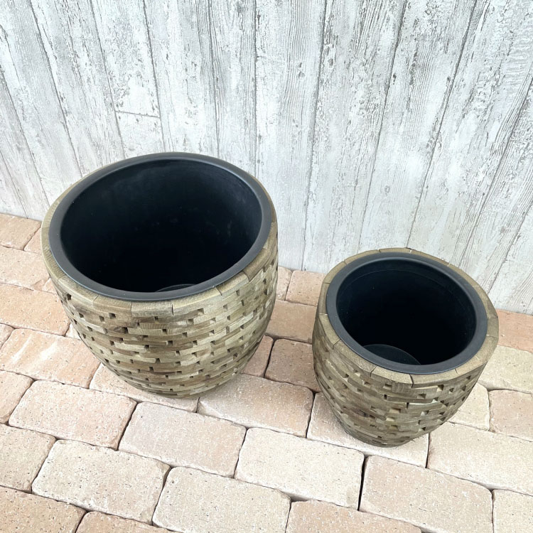 楽天市場】植木鉢 モザイクウッドポット AS064-320 10.5号(32cm) 鉢