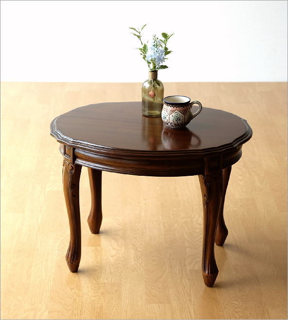 楽天市場】マホガニー無垢材 猫脚ローテーブル 天然木製 コーヒー