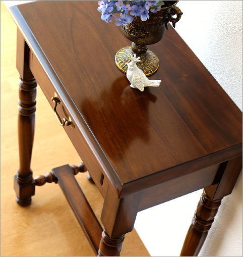 楽天市場】コンソールテーブル マホガニー材 電話台 花台 玄関