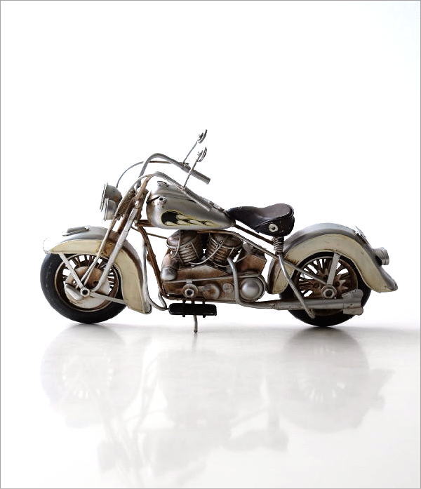 楽天市場】置物 オブジェ バイク おもちゃ アンティーク調 おしゃれ