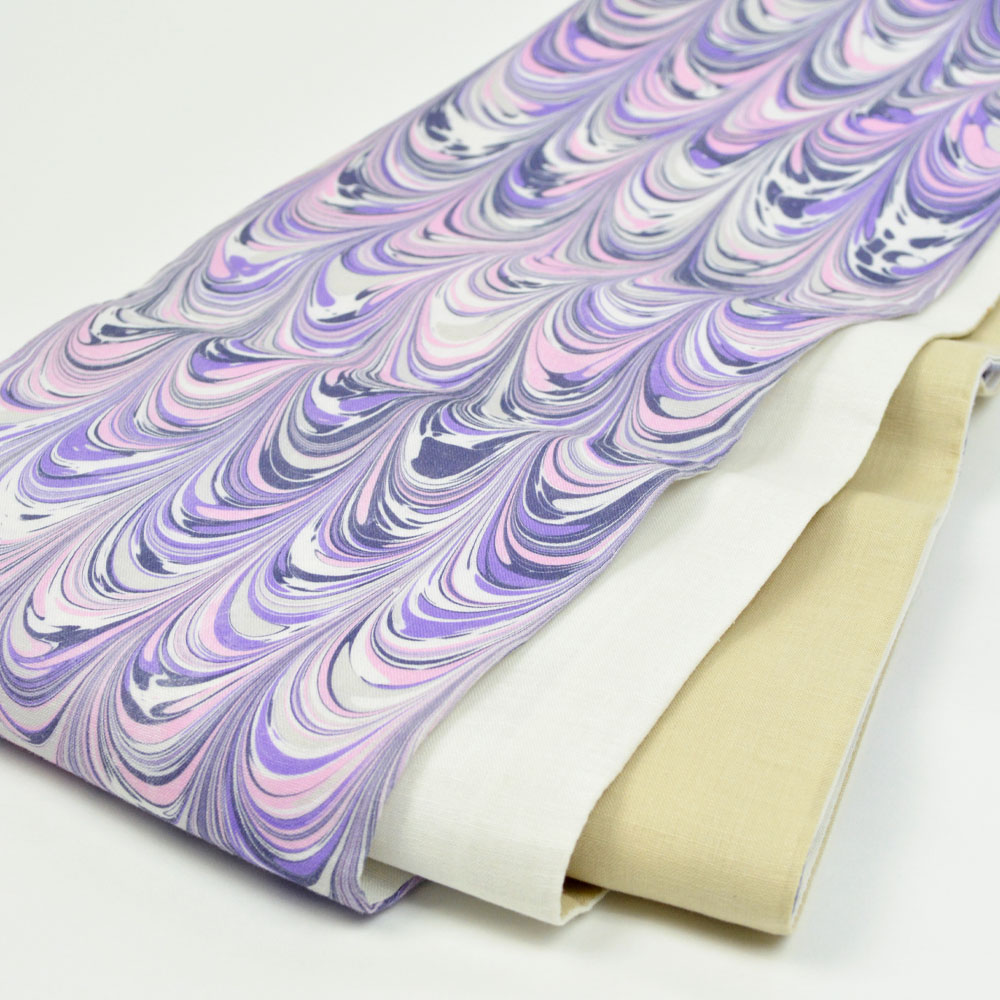 楽天市場】浴衣 半幅帯 半巾帯 加花 KAHANA 細帯 墨流し パープル