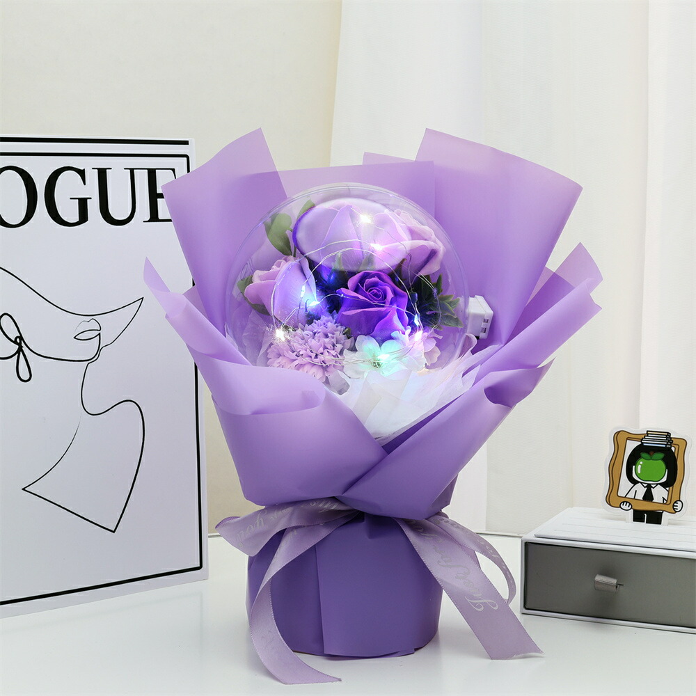 楽天市場】バルーンブーケ 成人式 卒園 花束 バルーン LED ソープ