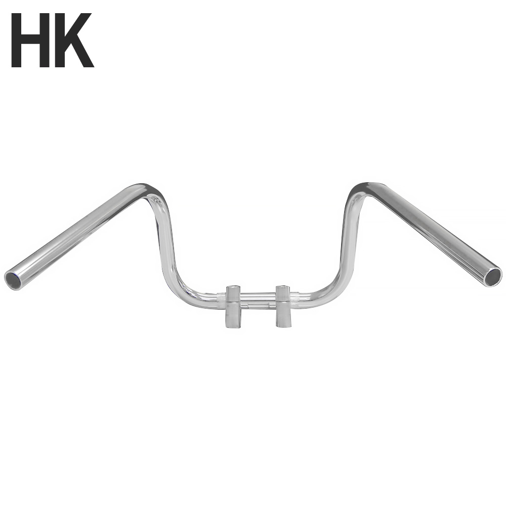 楽天市場】バイク用 ハンドル しぼり アップハンドル メッキ 20cm 中型