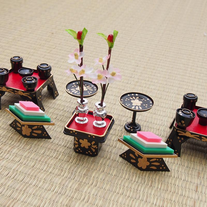 楽天市場】雛道具 雛人形 小物 P新盛上丁足膳揃 かわいい雛道具 和小物