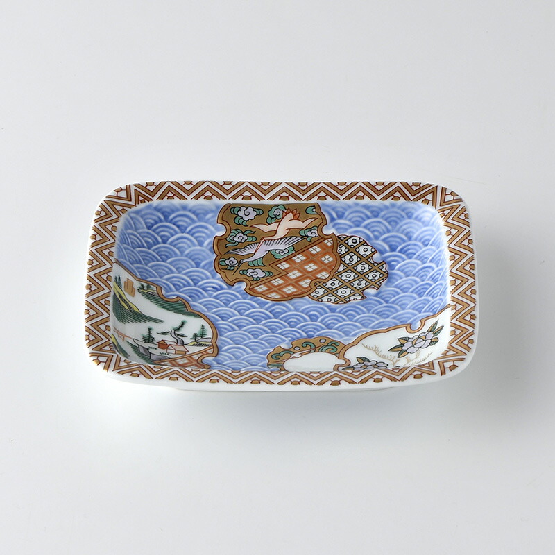 楽天市場】青海波地紋雪輪 銘々皿【波佐見焼き】石丸陶芸林九郎窯