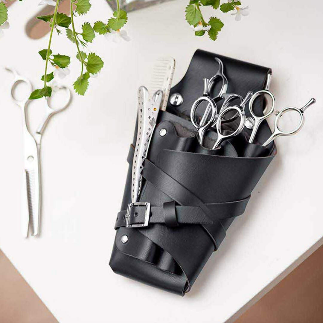 楽天市場】ビエンナ 本革シザーケース (黒/茶色) たくさん入る 美容師