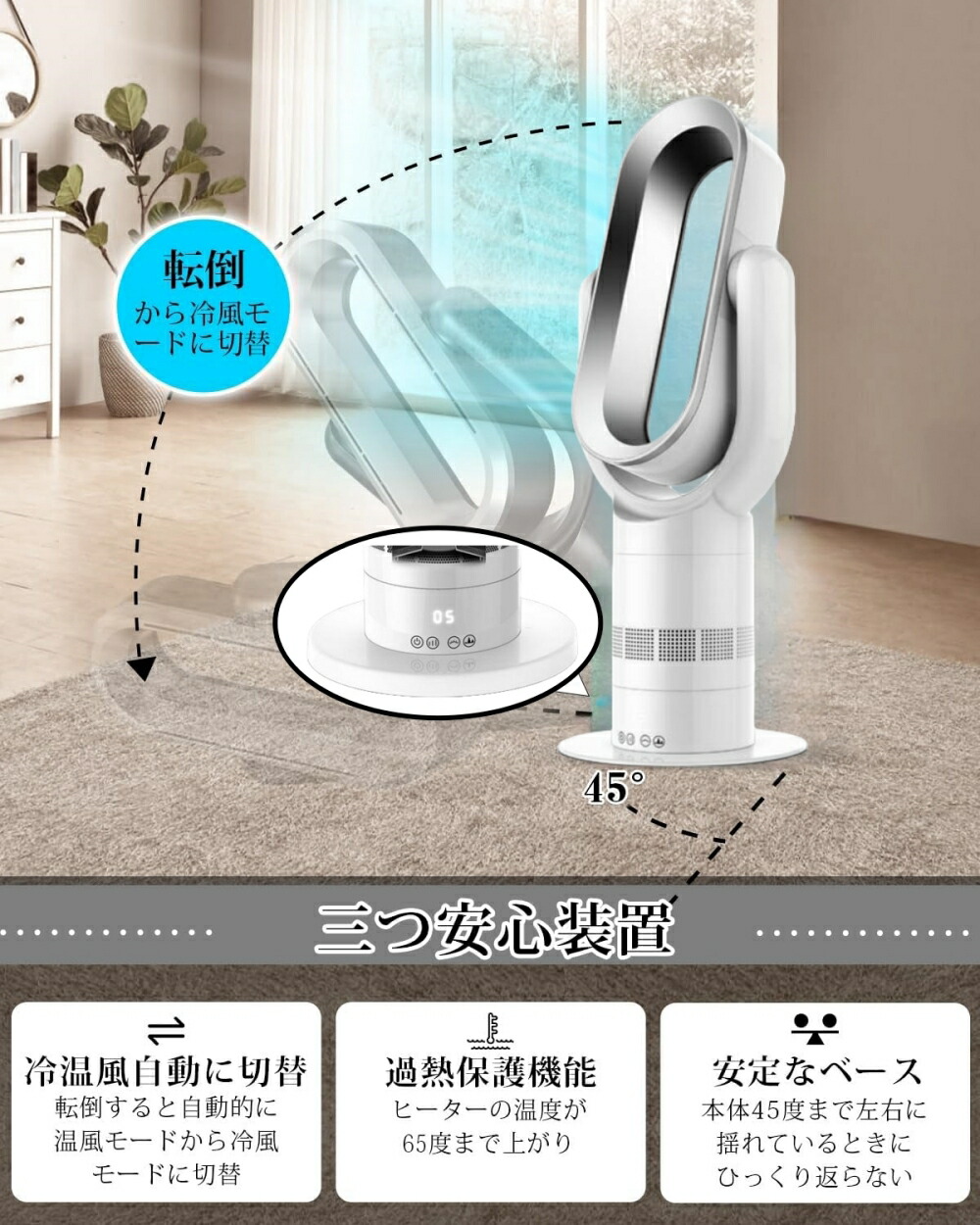 楽天市場】【新品出荷】【2024 最新冷暖兼用】タワーファン 温風 冷風