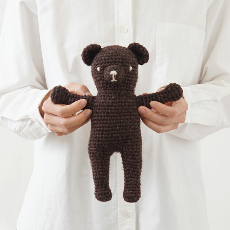 楽天市場】編み物キット #8-5 まっすぐ立ちのクマさん あみぐるみ