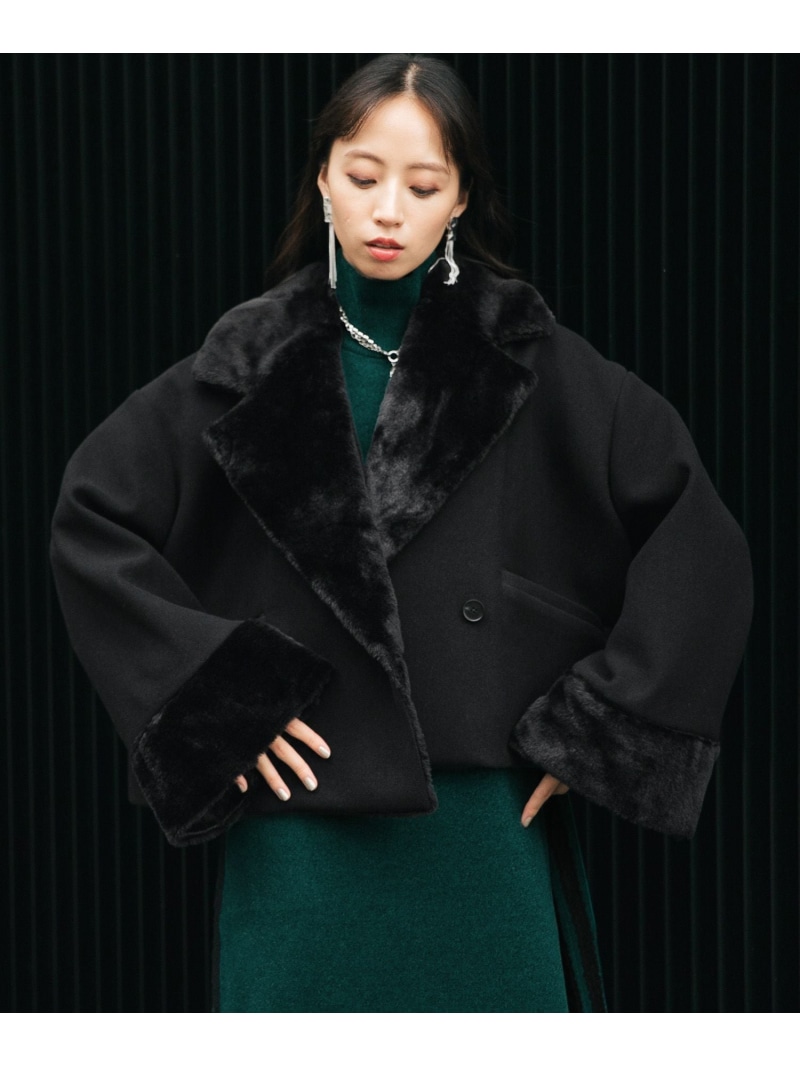 楽天市場】ウーリーテックフェイクファーショートコート HARE ハレ