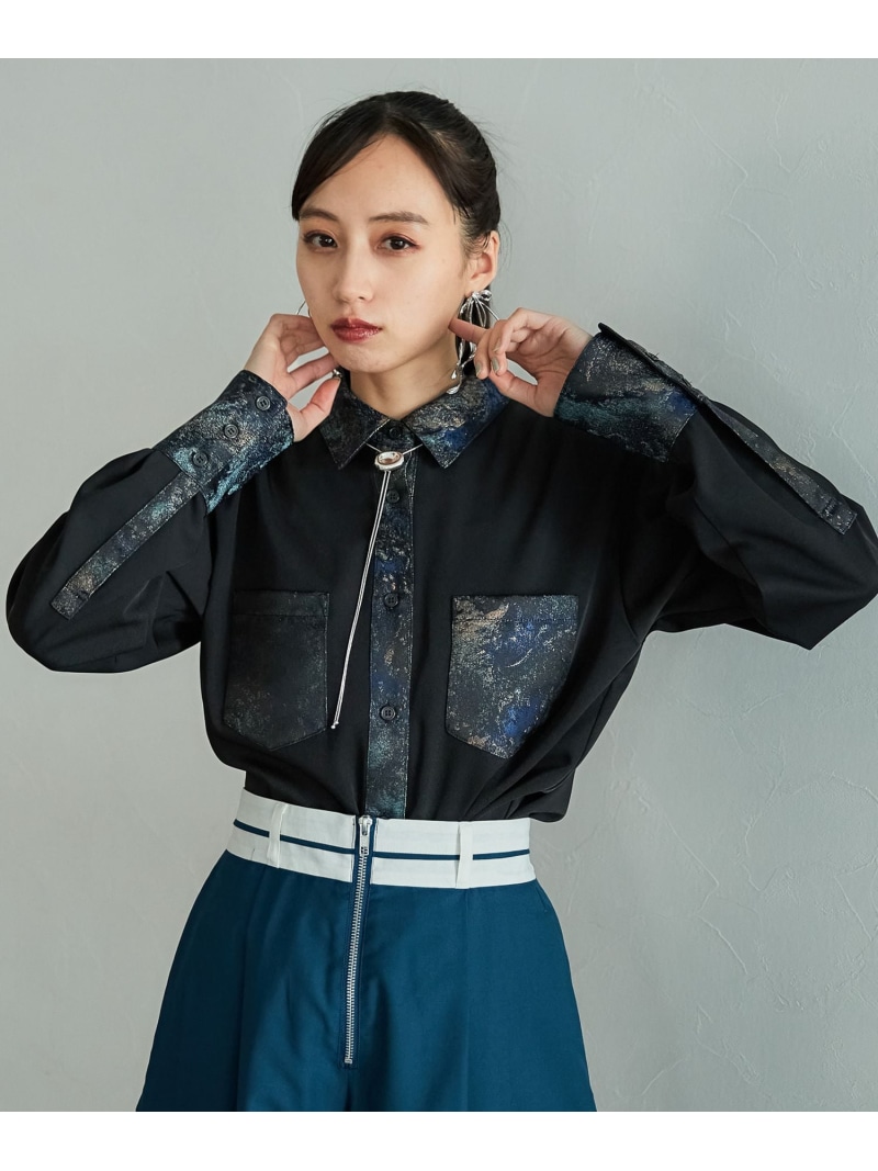 楽天市場】ラメジャガードキリカエポケットシャツ HARE ハレ トップス