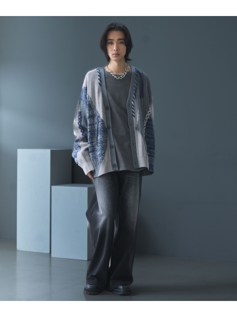 楽天市場】ステッチキリカエニットカーディガン HARE ハレ トップス