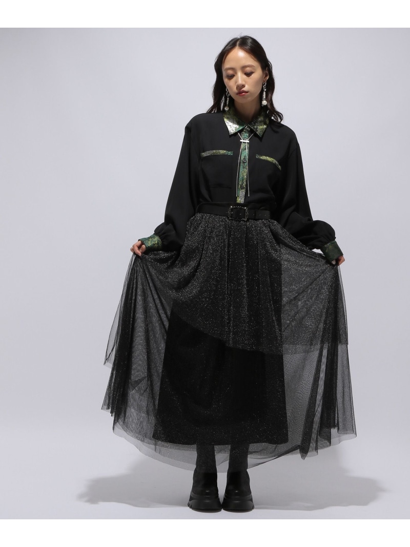 楽天市場】ラメアートジャガードキリカエシャツ HARE ハレ トップス