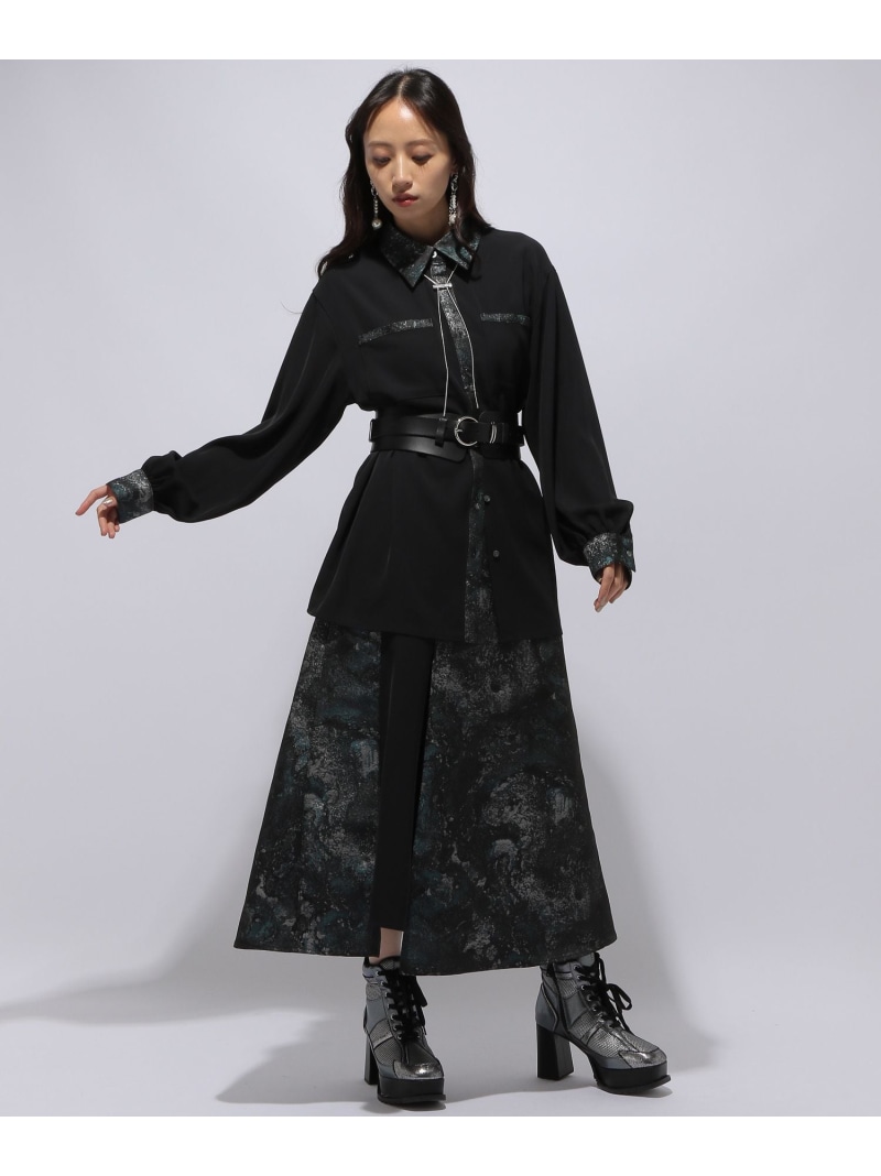 楽天市場】ラメアートジャガードキリカエシャツ HARE ハレ トップス