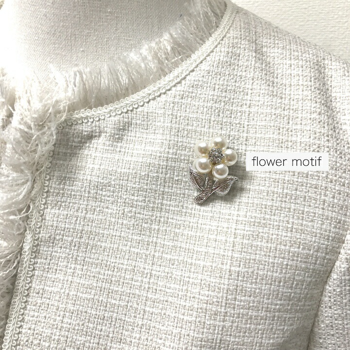 楽天市場】【本日ワンダフルデーP2倍】花 ブローチ パール 花モチーフ