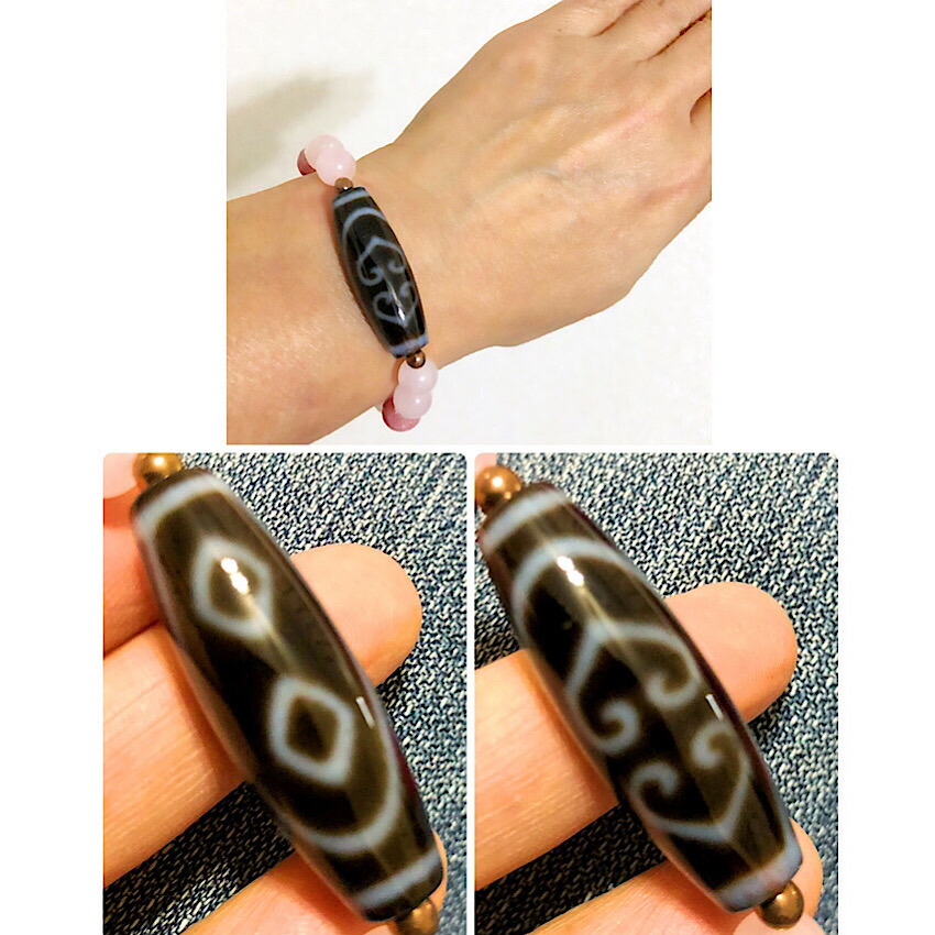 楽天市場】ダブルハートの可愛い天珠 双心金剛杵天珠 インカローズ