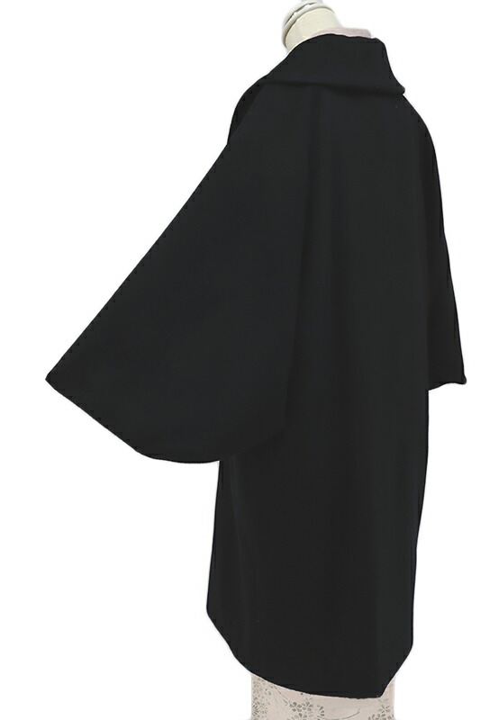 楽天市場】和装コート カシミヤ 混 黒 ロング フリーサイズ ロール衿