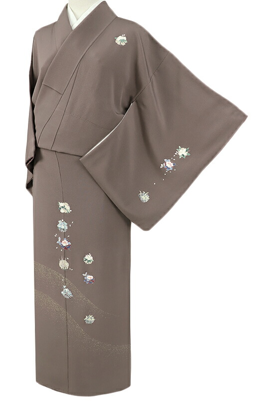 楽天市場】【 中古 】 訪問着 正絹 京友禅 峰山和生 ちりめん 手描き