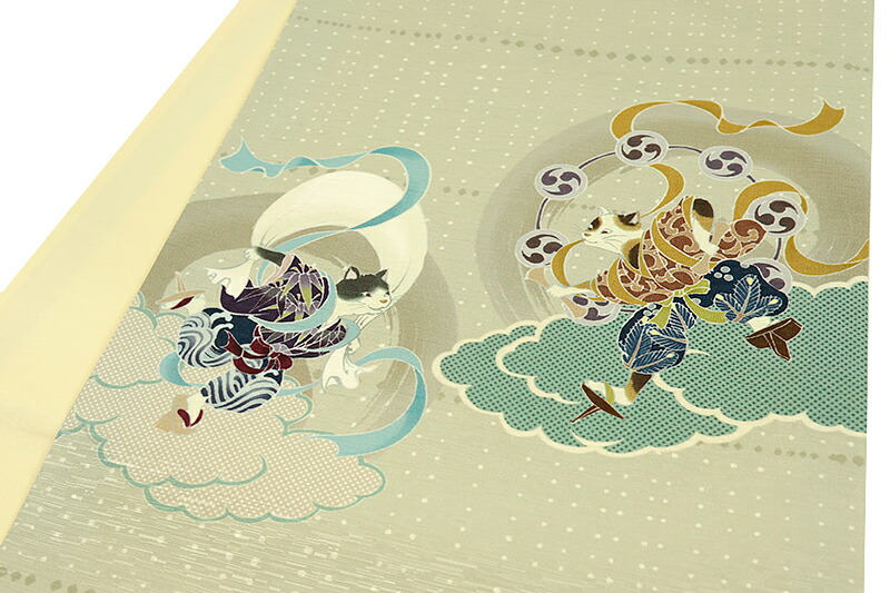 楽天市場】京袋帯 名古屋帯 WA・KKA WAKKA ワッカ 「風にゃん雷にゃん