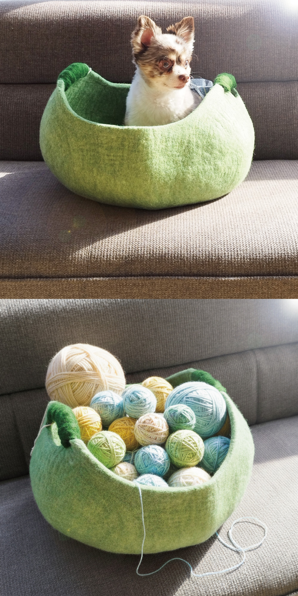 楽天市場】ナチュラルバスケット 羊毛フェルトシリーズWOOL-03【カゴ