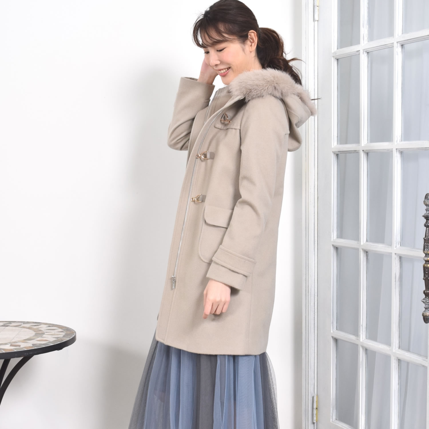 楽天市場】ダッフル コート カシミヤ コート [Merfirge]ウールコート