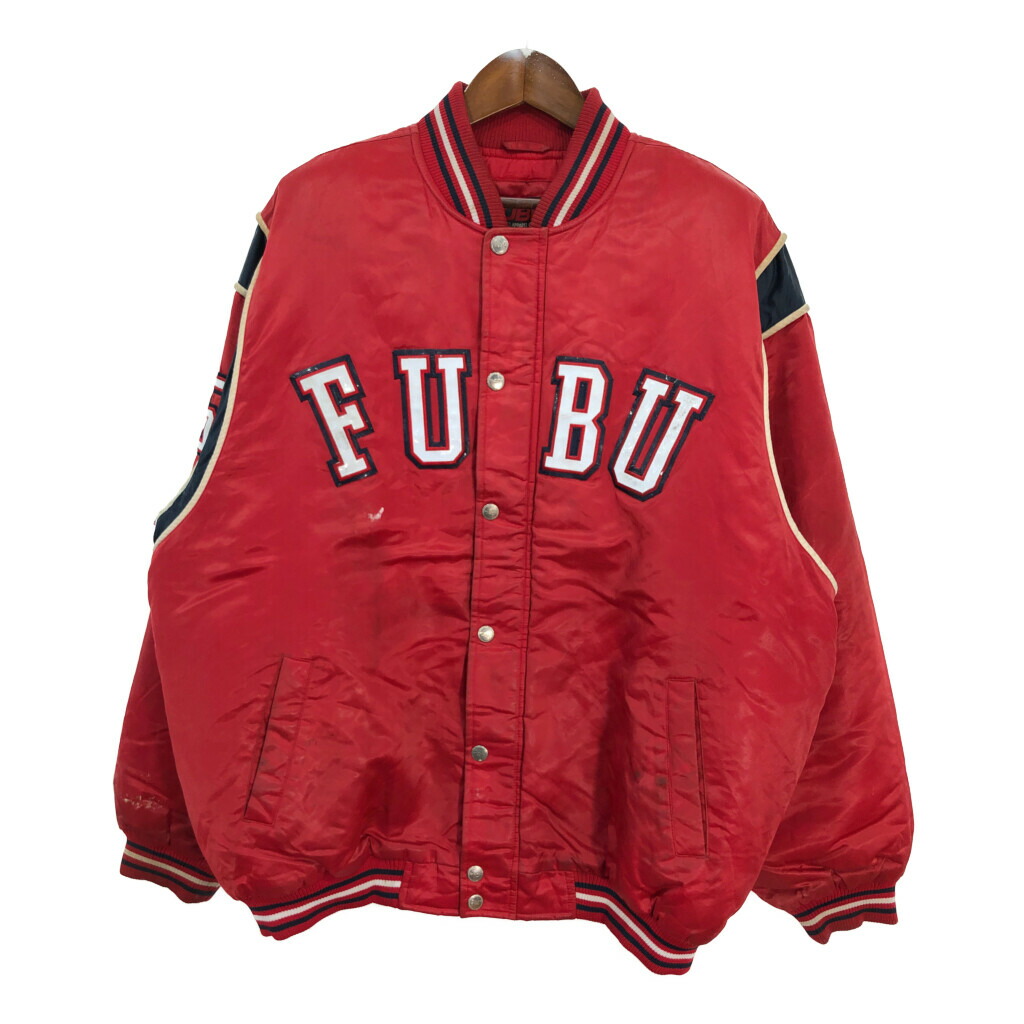 楽天市場】90年代 FUBU フブ ナイロン スタジアムジャケット レッド