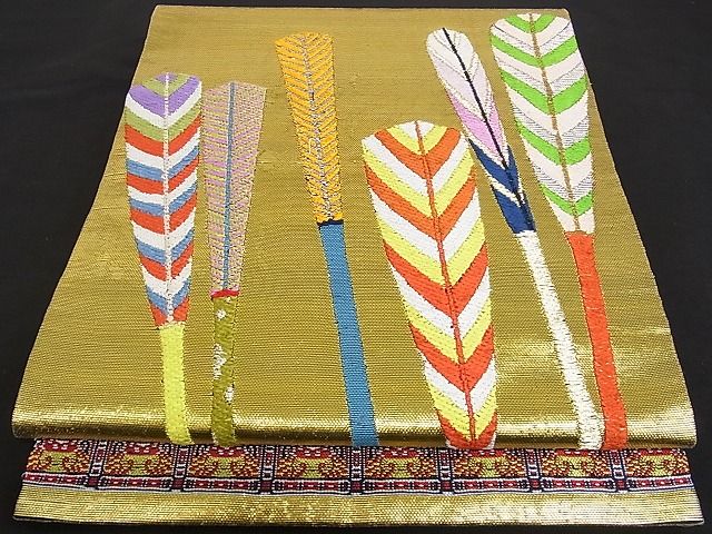 楽天市場】平和屋本店○極上 龍村平蔵製 本袋帯 唐織 大祝矢 金糸 正絹