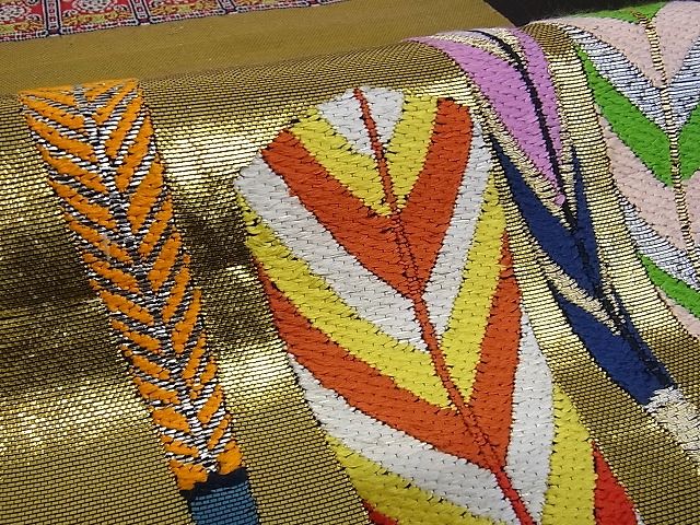 楽天市場】平和屋本店○極上 龍村平蔵製 本袋帯 唐織 大祝矢 金糸 正絹