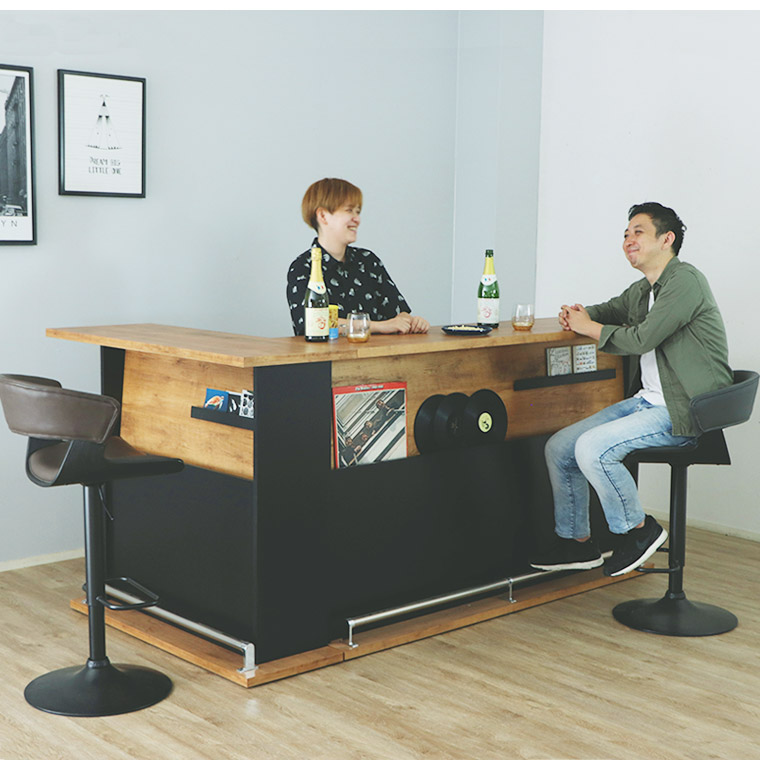 楽天市場】バーカウンター L字 カウンターテーブル セット 間仕切り
