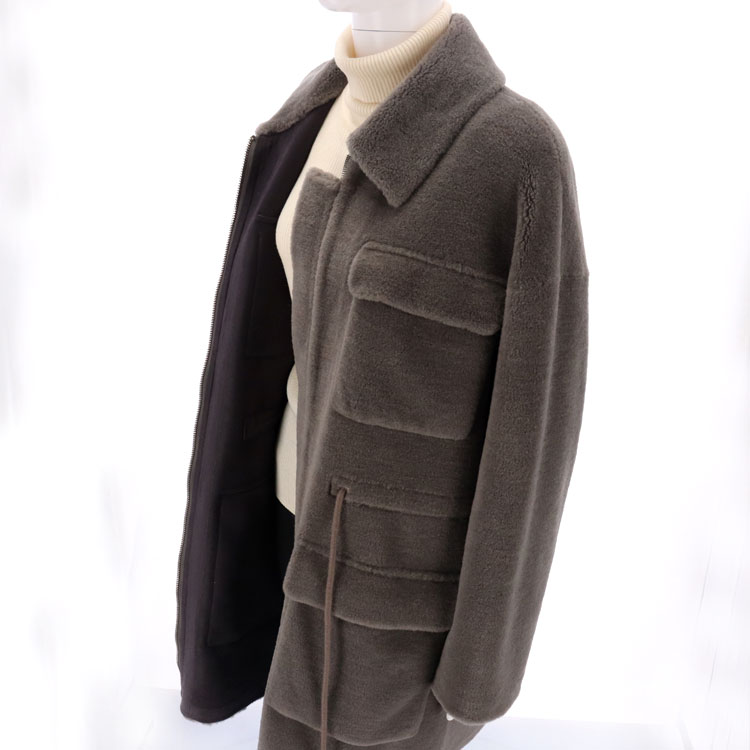 楽天市場】ウール100% ハーフコート ダブルファスナー ジャケット