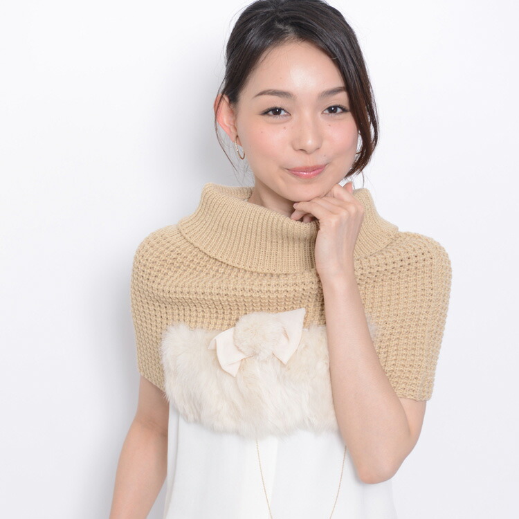 楽天市場】【セール】 スヌード ファー ラビット ファー ・ ニット