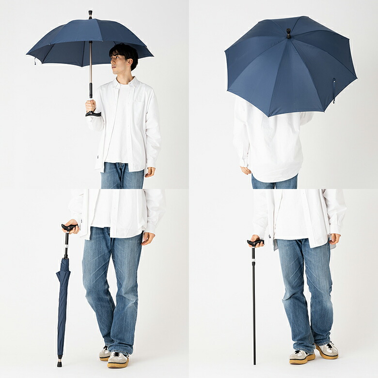 楽天市場】ステッキ傘 メンズ 杖の傘 仕込み杖 長傘 60cm 雨傘 手開き