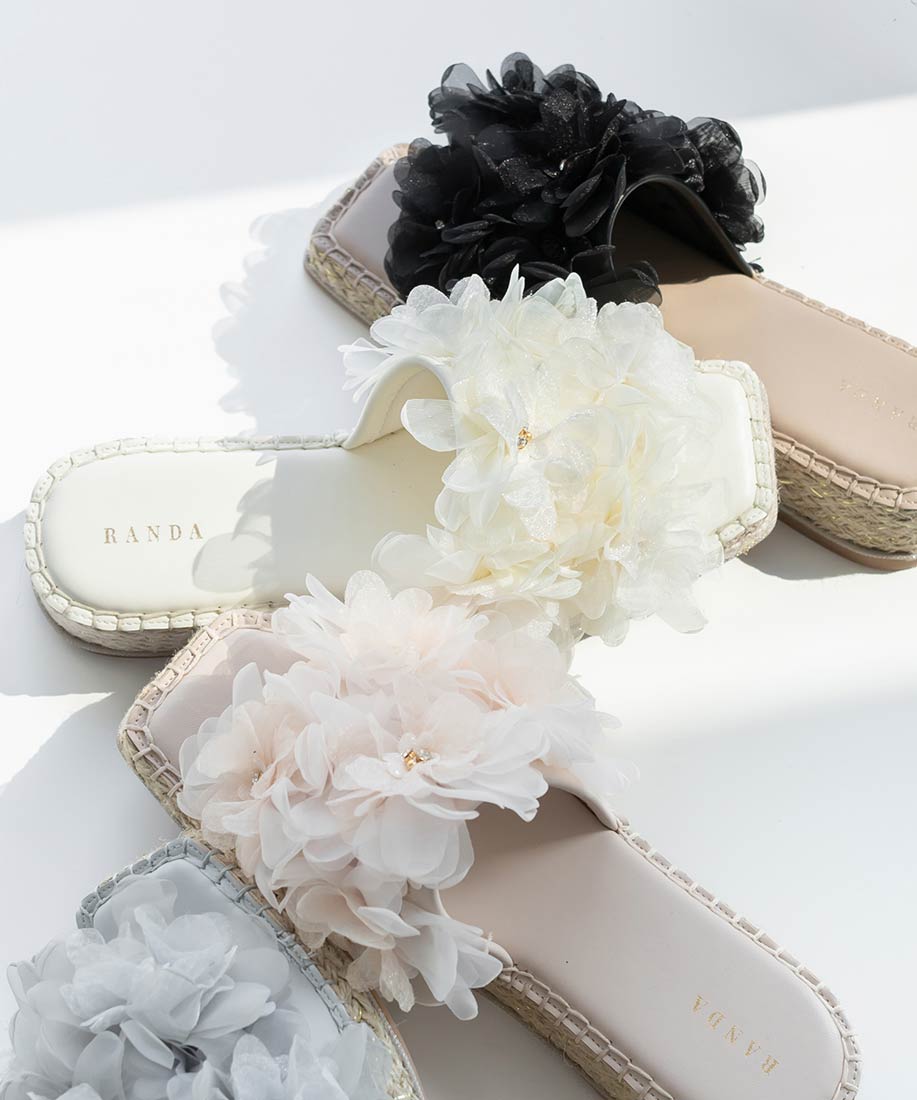 楽天市場】【22.5cm〜25.5cm】RANDA/ランダ/ボリュームフラワー