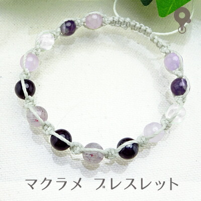 楽天市場】パワーストーン ブレスレット【010】【マクラメ 編み込み