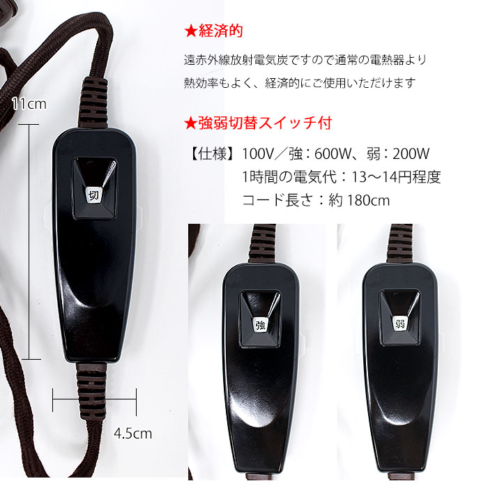 楽天市場】茶道具 電熱器 電気炭 炉用 強弱切替スイッチ付（YU-021／YU