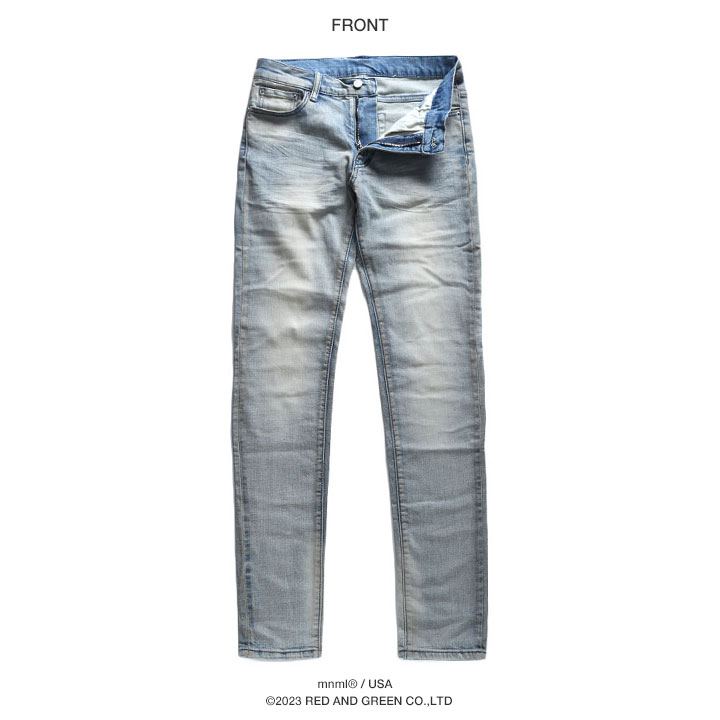 楽天市場】mnml デニム ジーンズ メンズ 春夏秋冬用 インディゴライト