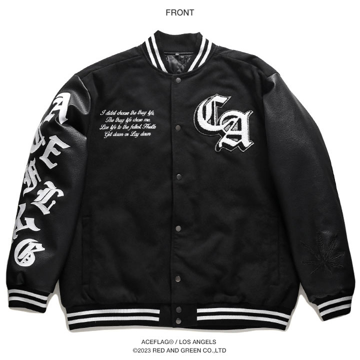 楽天市場】【56%OFF】ACE FLAG アウター 長袖 スタジャン ブルゾン