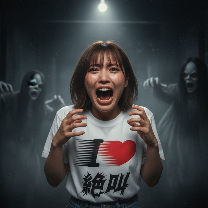 楽天市場】I LOVE 絶叫 公式 おもしろ Tシャツ 臆病 半袖 ネタTシャツ