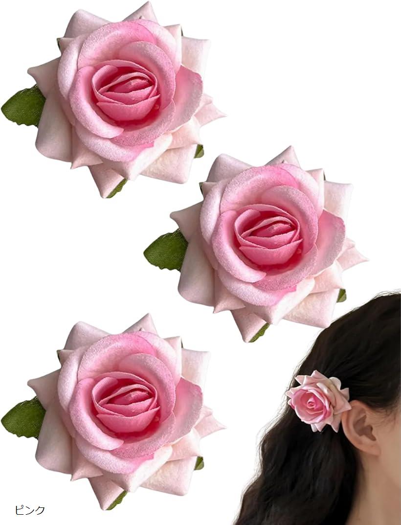 楽天市場】薔薇 ヘアピン バラ ヘアクリップ ローズ ヘアアクセサリー