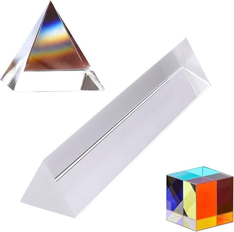楽天市場】プリズムセット 光学ガラス 角柱 三稜鏡 立方体 四角錘 屈折