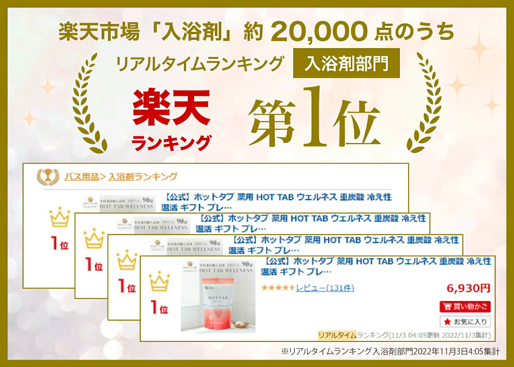 楽天市場】体の芯から温まる 入浴剤 ホットタブ 90錠2袋セット 180錠