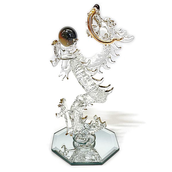 楽天市場】金運昇龍 縁起物ガラス細工 パワーストーンドラゴン