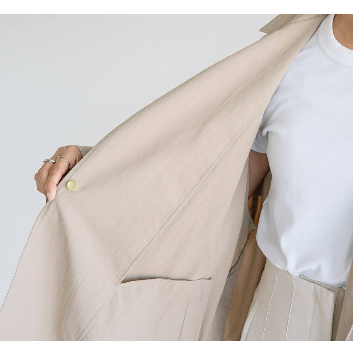 楽天市場】Aラインナイロンコート ナイロン コート Aライン アイニード