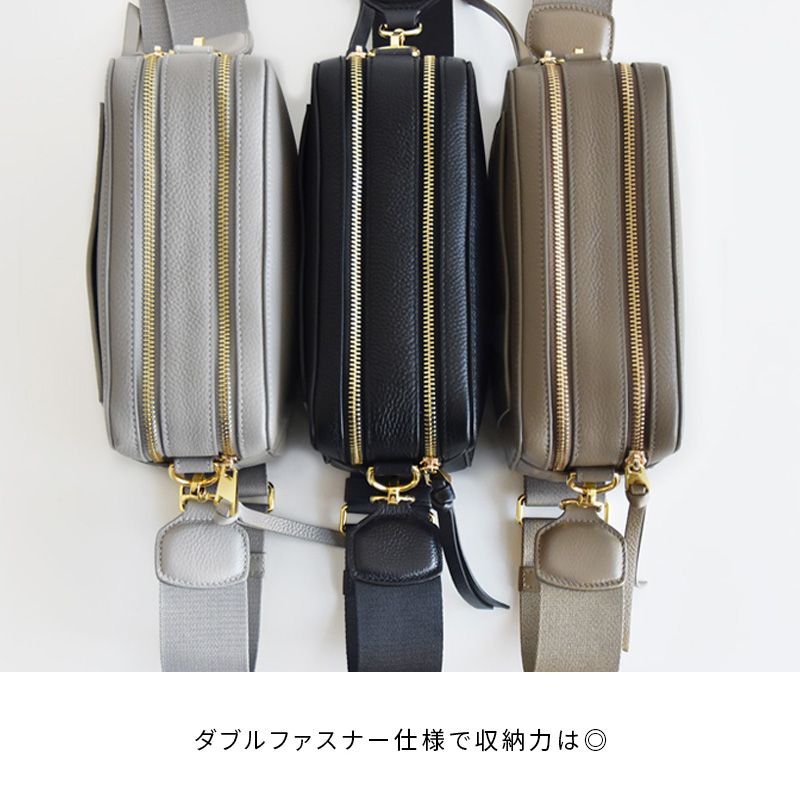 楽天市場】本革 ショルダーバッグ 斜めがけ ダブルジッパー レディース